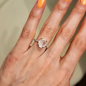 Moon Magic Rose quartz Ring size 6
